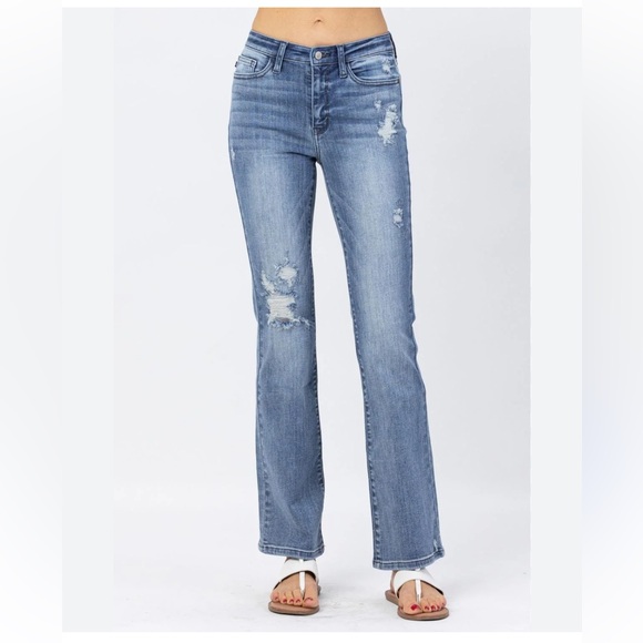 Judy Blue Pants - Judy‎ Blue High Waist Destroyed Bootcut Denim Jeans sz 9/29